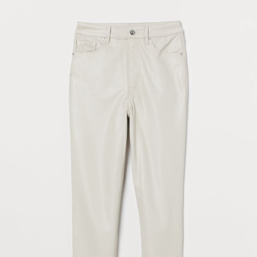 H&M Vegan Leather Straight leg Pants NWT